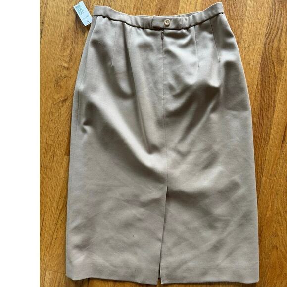 NWT Pendleton Vintage Wool Beige Double Breasted Skirt Suit 6/4 - Picture 7 of 7